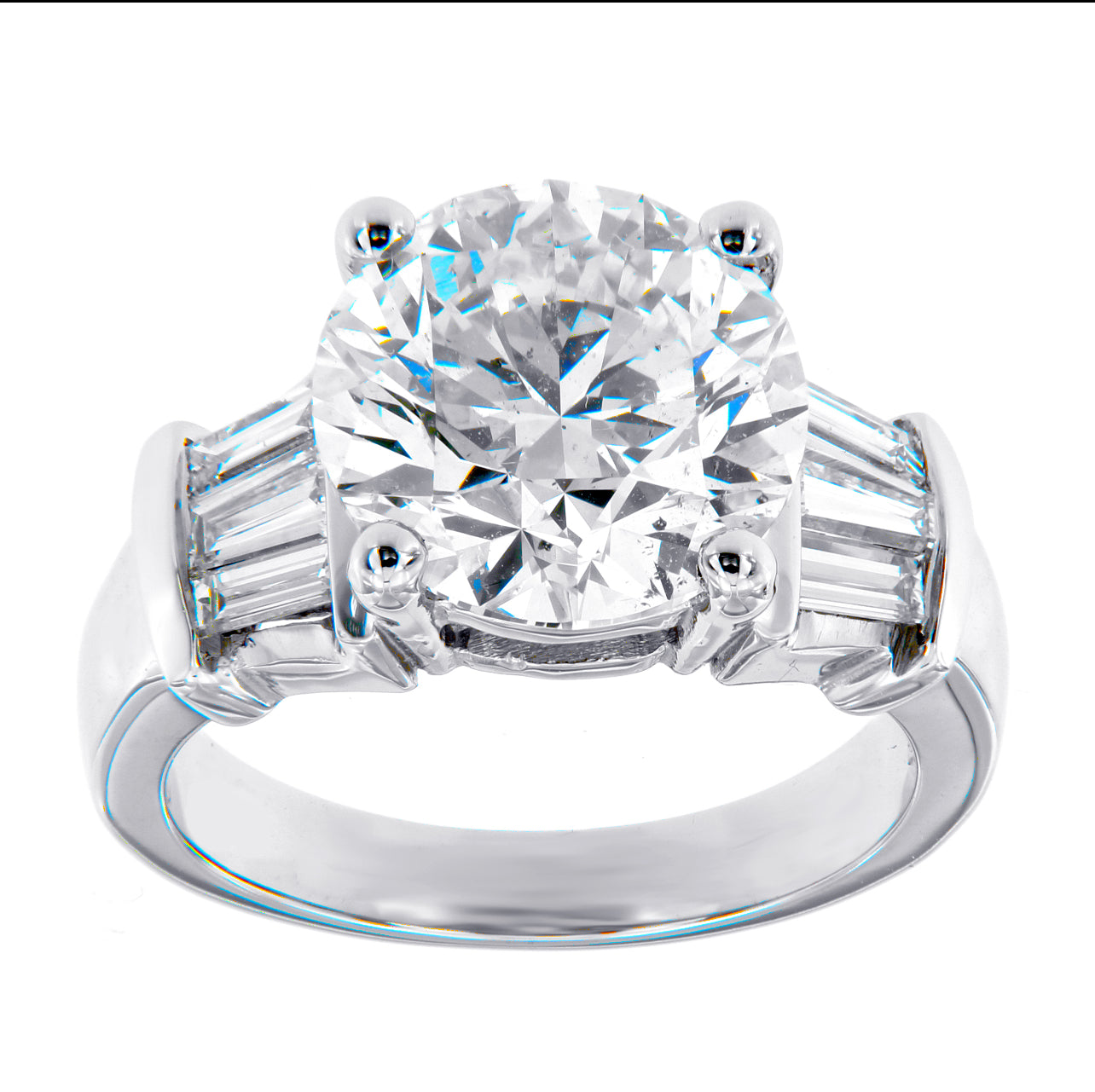 5.20CT ROUND WHITE DIAMOND RING GIA