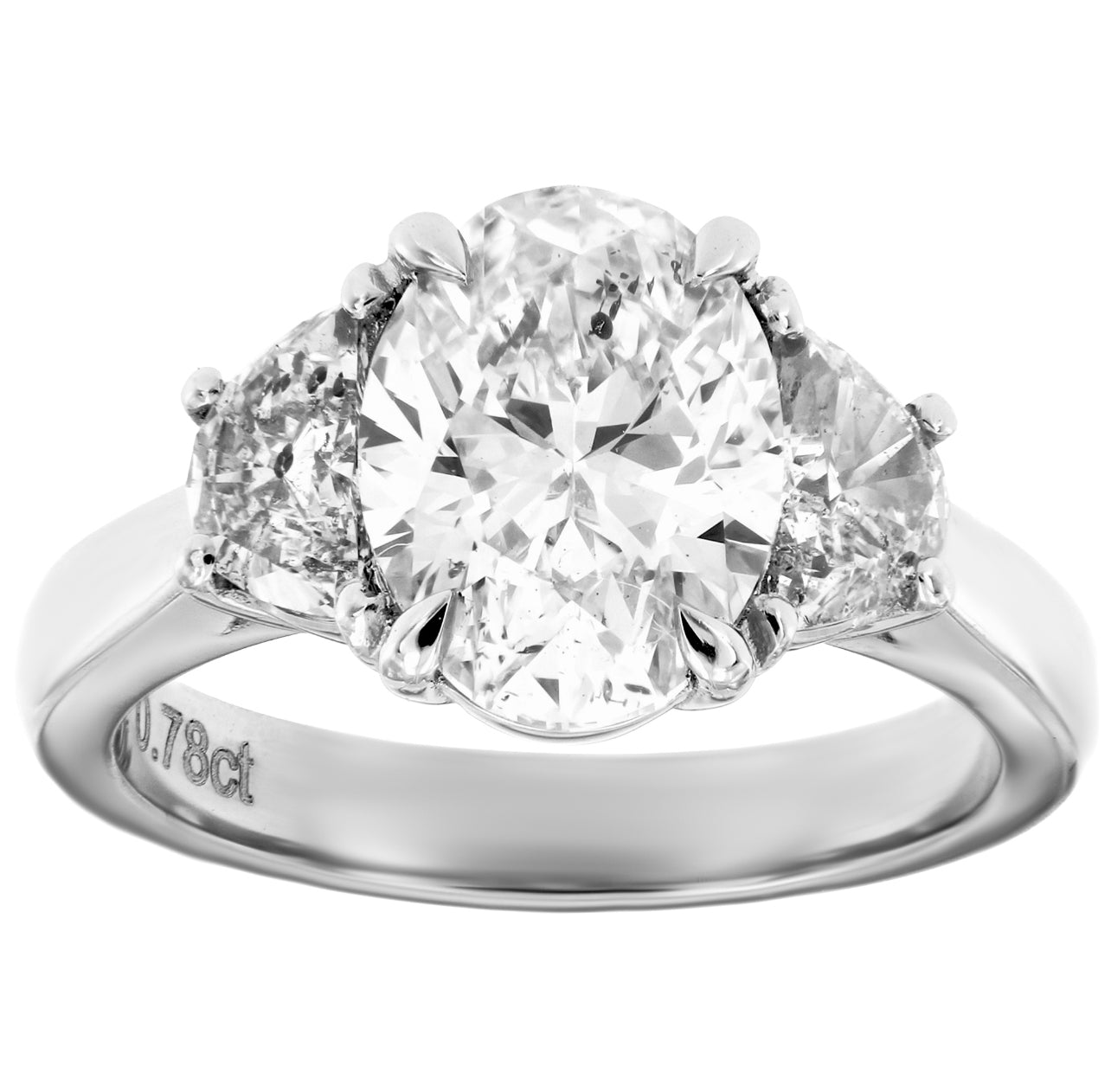 3.01CT OVAL WHITE DIAMOND RING GIA